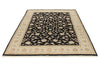 6x8 Black and Beige Turkish Tribal Rug