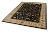 6x8 Black and Beige Turkish Tribal Rug
