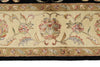 6x8 Black and Beige Turkish Tribal Rug