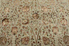 7x10 Light Gray and Ivory Turkish Tribal Rug