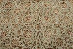 7x10 Light Gray and Ivory Turkish Tribal Rug