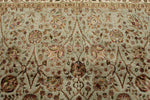7x10 Light Gray and Ivory Turkish Tribal Rug
