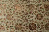 7x10 Light Gray and Ivory Turkish Tribal Rug