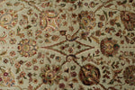 7x10 Light Gray and Ivory Turkish Tribal Rug