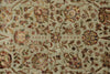 7x10 Light Gray and Ivory Turkish Tribal Rug