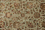 7x10 Light Gray and Ivory Turkish Tribal Rug