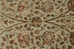 7x10 Light Gray and Ivory Turkish Tribal Rug