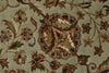 7x10 Light Gray and Ivory Turkish Tribal Rug