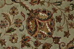 7x10 Light Gray and Ivory Turkish Tribal Rug