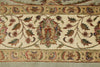7x10 Light Gray and Ivory Turkish Tribal Rug