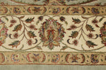 7x10 Light Gray and Ivory Turkish Tribal Rug