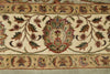 7x10 Light Gray and Ivory Turkish Tribal Rug