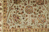 7x10 Light Gray and Ivory Turkish Tribal Rug