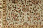 7x10 Light Gray and Ivory Turkish Tribal Rug