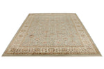 7x10 Light Gray and Ivory Turkish Tribal Rug