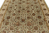 7x10 Light Gray and Ivory Turkish Tribal Rug