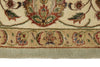 7x10 Light Gray and Ivory Turkish Tribal Rug