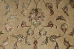 6x8 Ivory and Burgundy Turkish Tribal Rug