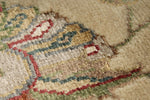6x8 Ivory and Burgundy Turkish Tribal Rug