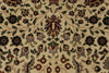 4x6 Ivory and Burgundy Turkish Traditional Rug