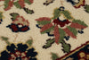 4x6 Ivory and Burgundy Turkish Traditional Rug