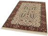 4x6 Ivory and Burgundy Turkish Traditional Rug