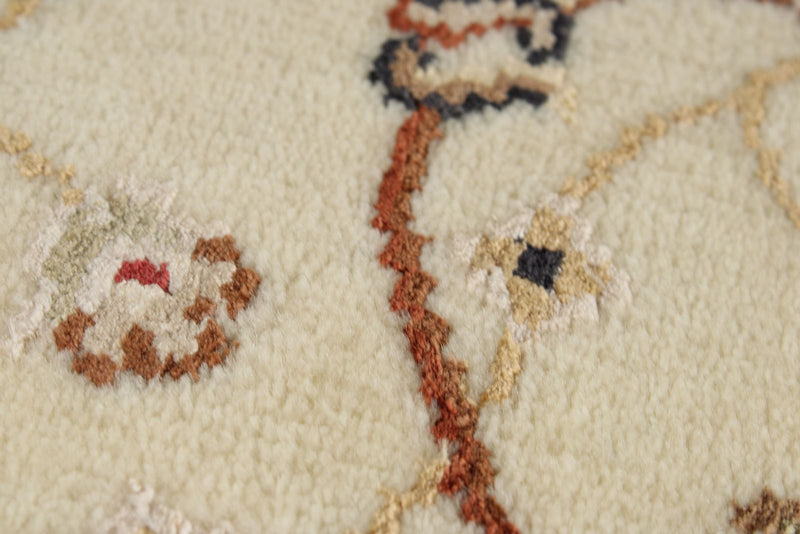 3x6 Ivory and Black Turkish Tribal Runner