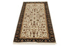 3x6 Ivory and Black Turkish Tribal Runner