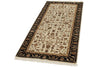 3x6 Ivory and Black Turkish Tribal Runner