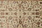 3x6 Ivory and Black Turkish Tribal Runner