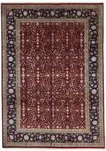 9x12 Burgundy and Black Turkish Anatolia Rug