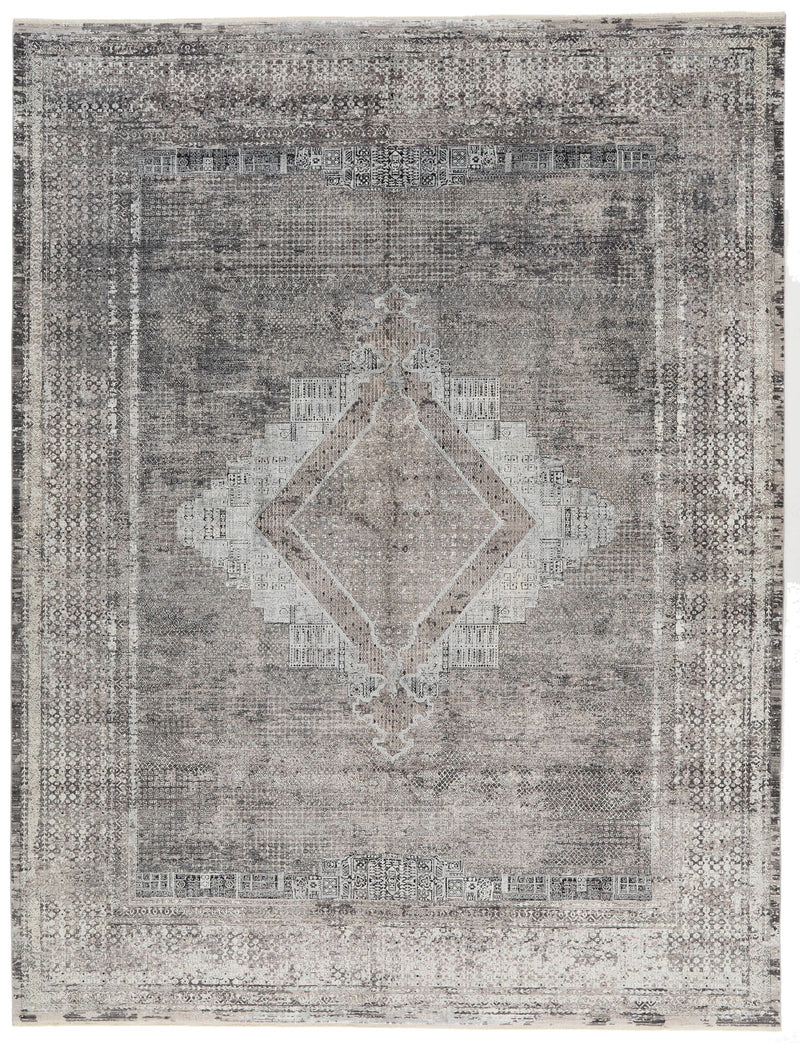 10x13 Gray and Black Turkish Antep Rug