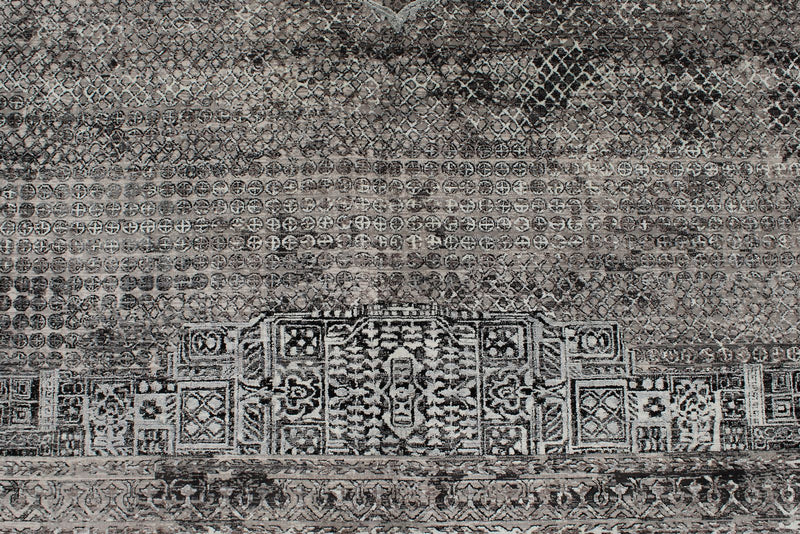 10x13 Gray and Black Turkish Antep Rug