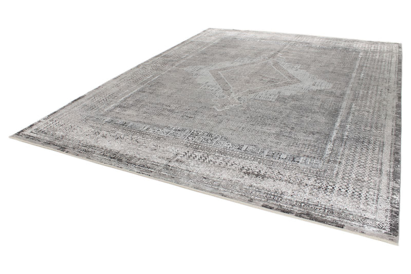 10x13 Gray and Black Turkish Antep Rug