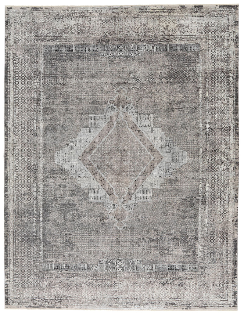 10x13 Gray and Black Turkish Antep Rug