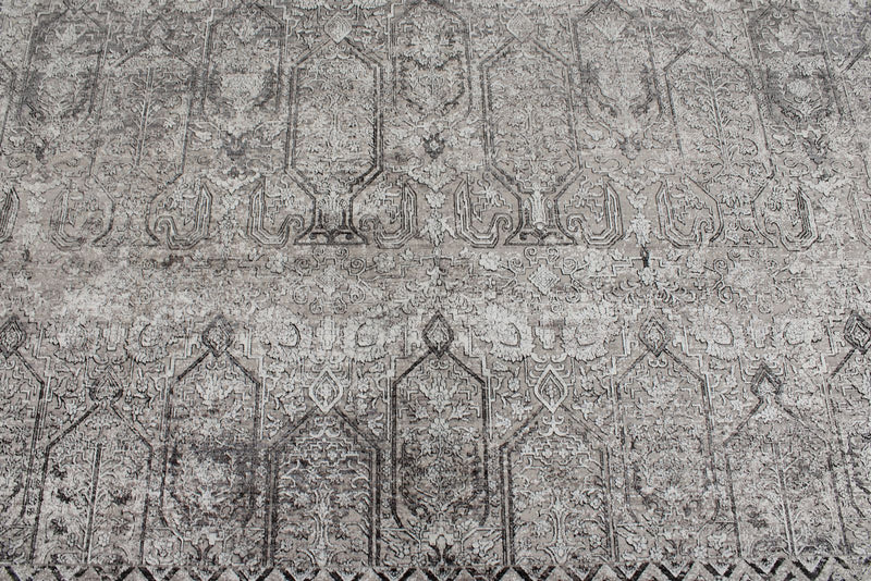 10x13 Gray and Black Turkish Antep Rug