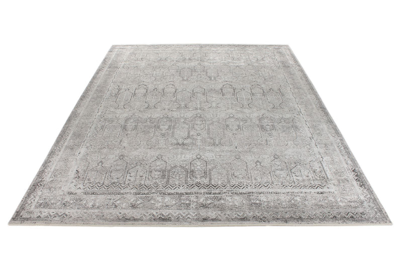 10x13 Gray and Black Turkish Antep Rug