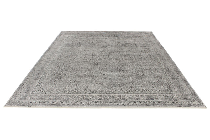 10x13 Gray and Black Turkish Antep Rug