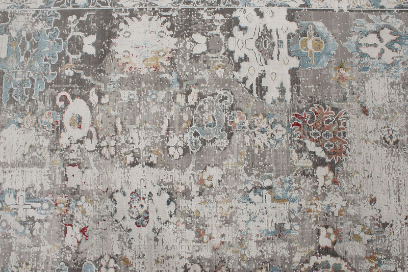 10x13 Gray and Multicolor Turkish Antep Rug