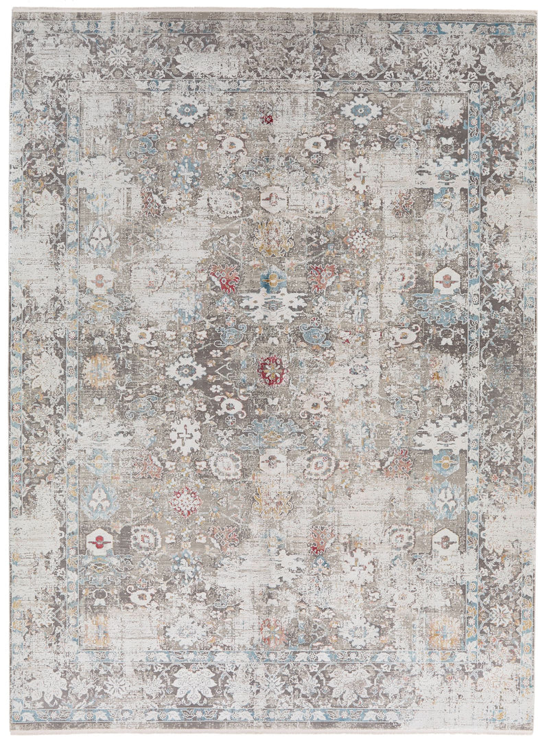 10x13 Beige and Multicolor Turkish Antep Rug