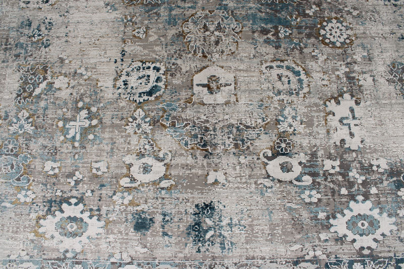 10x13 Beige and Multicolor Turkish Antep Rug