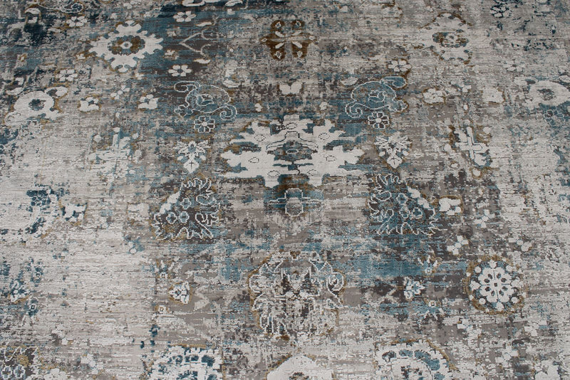 10x13 Beige and Multicolor Turkish Antep Rug