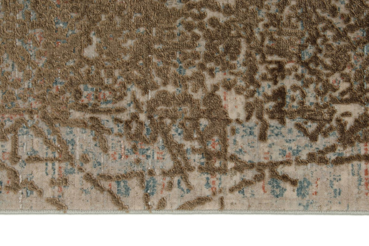 2x3 Brown and Multicolor Turkish Antep Rug