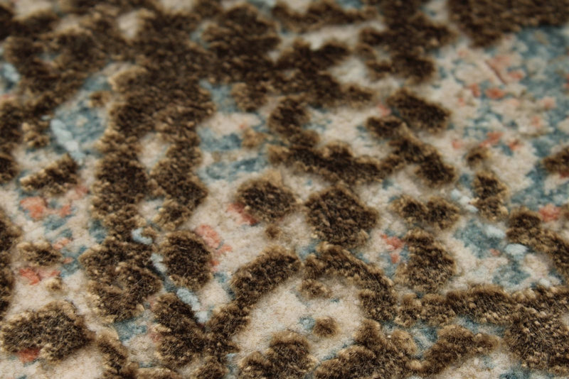 2x3 Brown and Multicolor Turkish Antep Rug