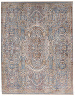 10x13 Gray and Multicolor Turkish Antep Rug