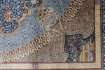 10x13 Blue and Multicolor Turkish Antep Rug