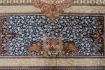 10x13 Blue and Multicolor Turkish Antep Rug