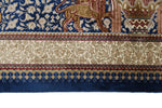 10x13 Blue and Multicolor Turkish Antep Rug