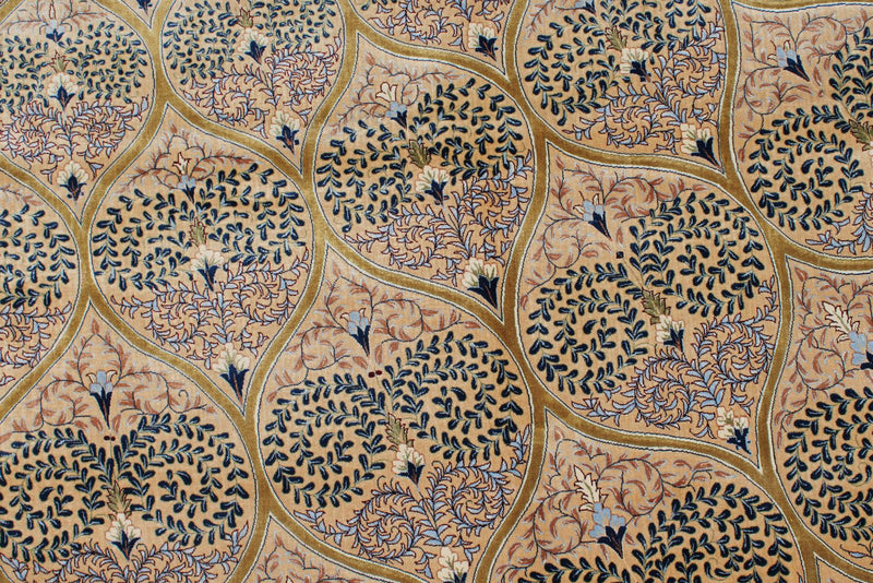 10x13 Gold and Navy Turkish Antep Rug