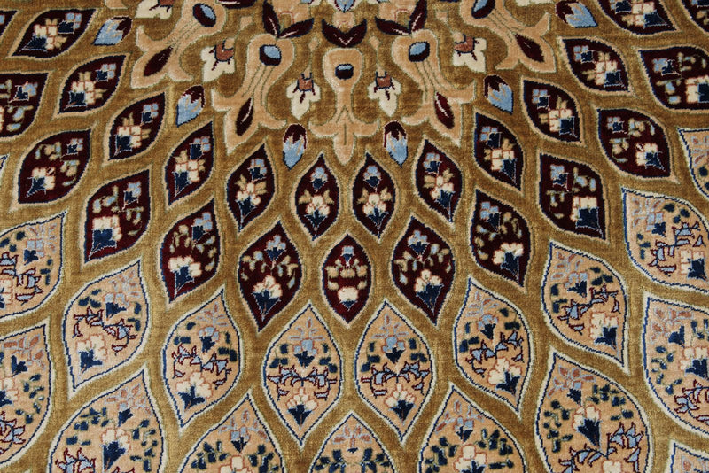10x13 Gold and Navy Turkish Antep Rug